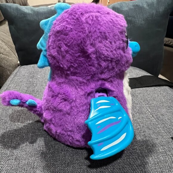 Hatchimals Draggle Purple Dragon Interactive Plush Toy Spin Master Tested Works - Picture 5 of 7